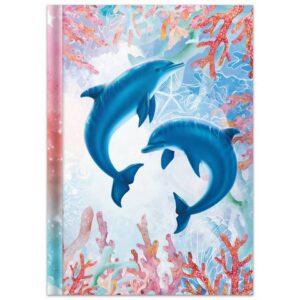 Notizbuch Delfine - A4, Hardcover, 96 Blatt, blanko