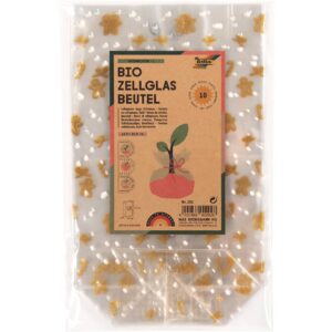 Zellglasbeutel mit Weihnachtsdruck - 14,5 x 23,5 cm, 10 Stück