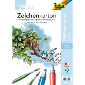 Zeichenkarton 250 g/qm, DIN A4, 25 Blatt