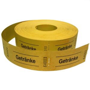 Gutscheinrolle "Getränke" gelb