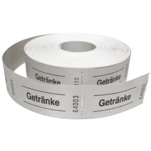 Gutscheinrolle "Getränke" weiß