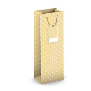 Weihnachts-Flaschentragetasche Goldmuster, 33x26,7x13,7cm