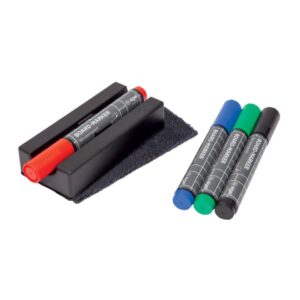 Board-Eraser + 4 Board-Marker schwarz, rot, grün, blau