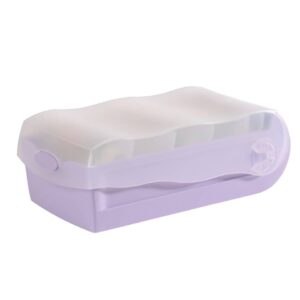 Karteibox CROCO DIN A7 quer, für 900 Karten, transluzent-pastelllila