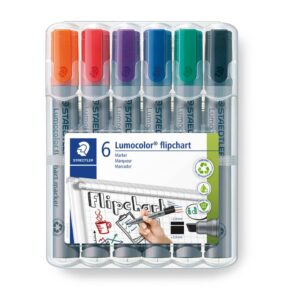 Lumocolor® 356 B flipchart marker - Keilspitze, 6 Farben sortiert