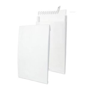 Faltentaschen - B4, mit 38 mm-Falte, Spitzboden, 55 g/qm, weiß, 100 Stück