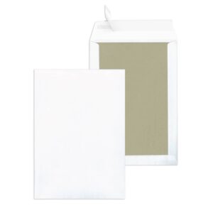 Papprückwandtaschen C4, ohne Fenster, 120 g/qm, weiß, 125 Stück