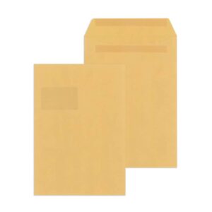 Versandtaschen Recycling - C4 , mit Fenster, selbstklebend, 90 g/qm, braun, 250 Stück