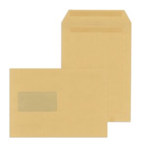Versandtaschen Recycling - C5, mit Fenster, selbstklebend, 90 g/qm, braun, 500 Stück