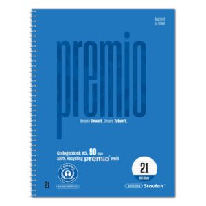 Collegeblock LIN 21 - A5, 80 Blatt, 9 mm liniert, 90 g/qm, blau