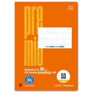 Vokabelheft LIN 53 - A6, 32 Blatt, orange