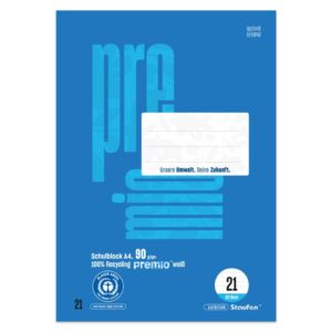 Schulblock LIN 21 - A4, 50 Blatt, 9 mm liniert, 90 g/qm