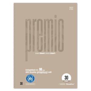 Collegeblock LIN 30 - A4, 80 Blatt, blanco, 90 g/qm, sand