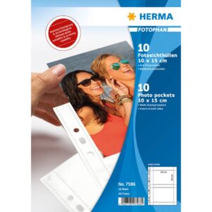 7586 Fotophan 100 x 150 mm quer weiß 10 Hüllen