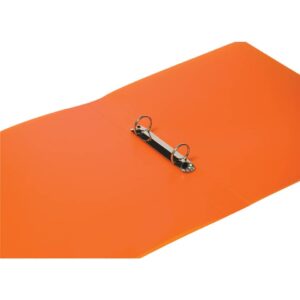 Ringbuch transparent - A4, 2-Ring, Ring-Ø 25 mm, orange-transparent