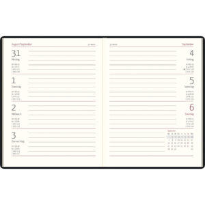 Taschenkalender 640 - 1 Woche / 2 Seiten, 10 x 14 cm, sortiert
