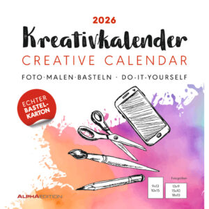 Foto-Bastelkalender Do-it Yourself - 21 x 22 cm, weiß