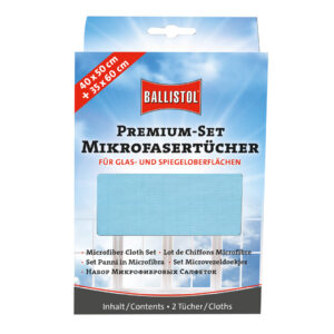 Premium-Set Mikrofasertücher - 2x sortiert, beige/blau