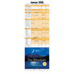 Familienplaner Das Mondjahr -24,5 x 69 cm, 5 Spalten