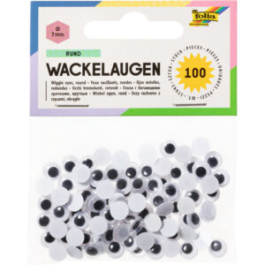 Wackelaugen Ø 7 mm, rund, 100 Stück