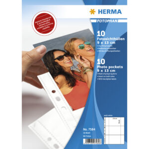 7584 Fotophan 90 x 130 mm quer weiß 10 Hüllen