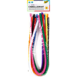 Chenilledraht - 8 mm, 10 Stück, bunt sortiert