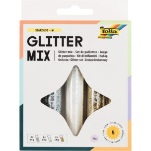 Glitterset - farbig sortiert, 5 Stück à 14g