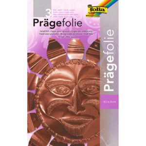 Prägefolie Mappe - 19 x 30 cm, kupfer, 3 Blatt