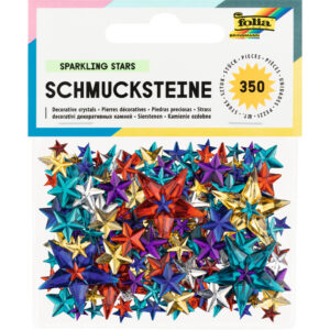 Schmucksteine Sterne - ca. 350 Teile, Größen/Farben sortiert