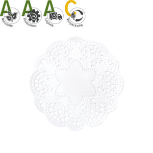 Tassenuntersetzer - Ø10cm, weiß, 40 Stück