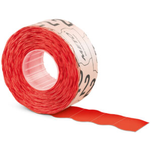 Preisauszeichner-Etiketten, 1-zeilig, 22 x 12 mm, permanent haftend, fluor rot