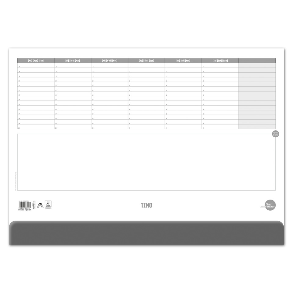 Schreibunterlage Timo - 525 x 375 mm, Papier, 50 Blatt