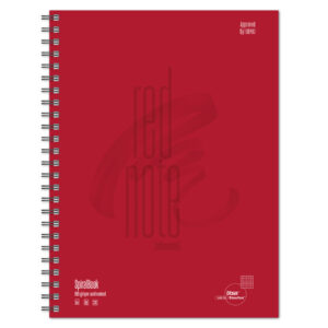 Spiralbuch Red Note A4 80 Blatt 90g/qm 5mm kariert