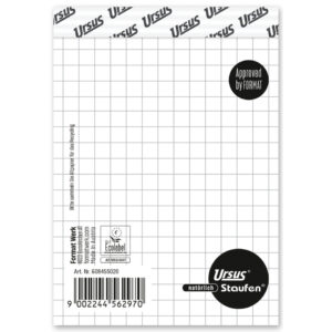 Notizblock - A7, 48 Blatt, 60 g/qm, kariert