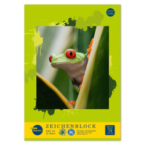 Zeichenblock Green, DIN A4, 100 g/qm, 18 Blatt