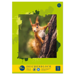 Zeichenblock geleimt - A3, 18 Blatt, 100g/qm, sortiert