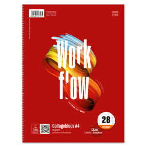Collegeblock LIN28 - A4, 80 Blatt, 60 g/qm, 5mm kariert mit Randlinien
