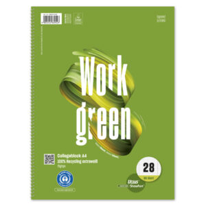 Collegeblock LIN28 - A4, 80 Blatt, 60 g/qm, kariert mit Rand