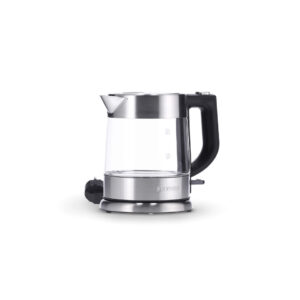 Wasserkocher, 1 Liter, Glas/Edelstahl