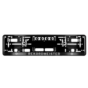 Kennzeichenverstärker Rekordmeister, schwarz