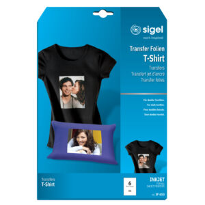InkJet Transfer Folien für T-Shirts, für dunkle Textilien, inkl. Bügelpapier, 6 Folien