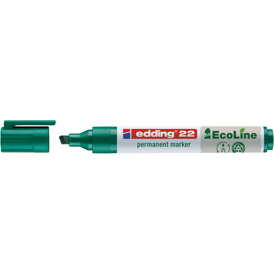 22 Permanentmarker EcoLine - 1 - 5 mm, grün, nachfüllbar