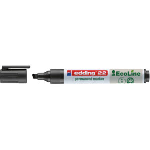 22 Permanentmarker EcoLine - 1 - 5 mm, schwarz, nachfüllbar
