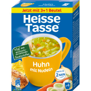 Instantsuppe Huhn mit Nudeln für 600ml, 4 Stück