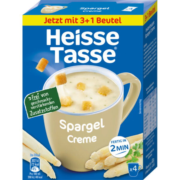 Instantsuppe Spargelcreme mit Croutons für 600ml, 4 Stück