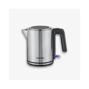 Wasserkocher, 1 Liter, Edelstahl, silber/schwarz