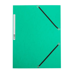 Eckspanner - Karton A4 mit Gummizug grün