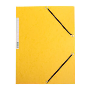 Eckspanner - Karton A4 mit Gummizug gelb