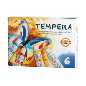 Malfarbe Tempera - 6 x 16ml Tuben, sortiert