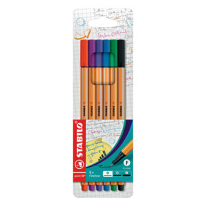 Fineliner point 88® Etui - 6er Pack - mit 6 verschiedenen Farben